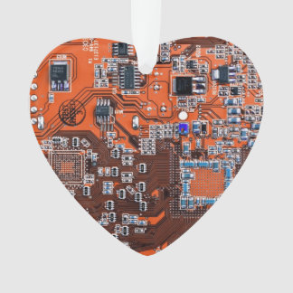 Printed Circuit Assembly PCB Orange Circuit Board Ornament