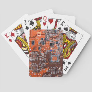 Printed Circuit Assembly PCB Orange Circuit Board Playing Cards