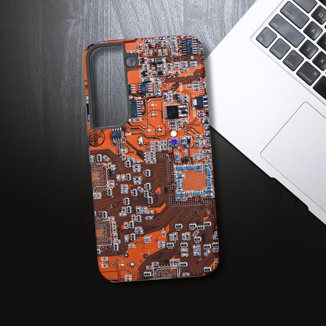 Printed Circuit Assembly PCB Orange Circuit Board Samsung Galaxy S22 Case (Creator Uploaded)
