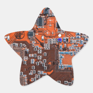 Printed Circuit Assembly PCB Orange Circuit Board Star Sticker