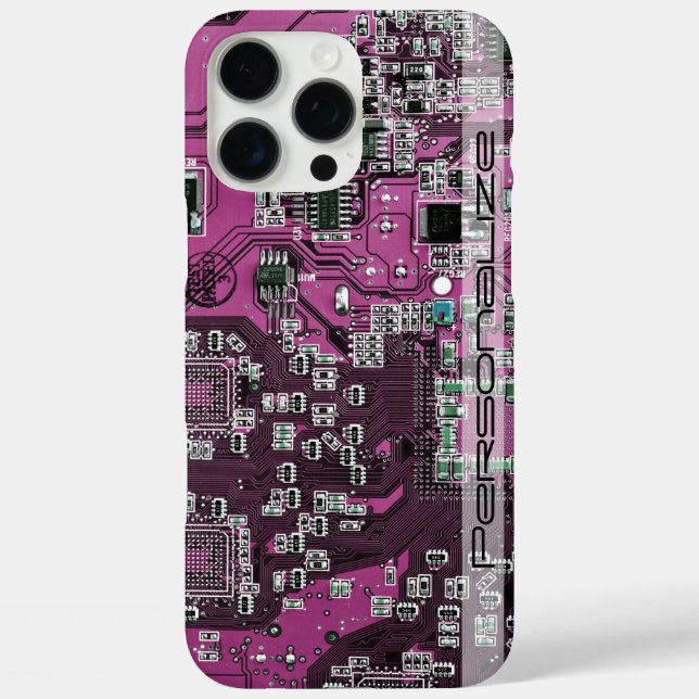 Printed Circuit Assembly PCB Purple Circuit Board Case-Mate iPhone Case (Back)