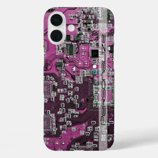 Printed Circuit Assembly PCB Purple Circuit Board iPhone 16 Plus Case