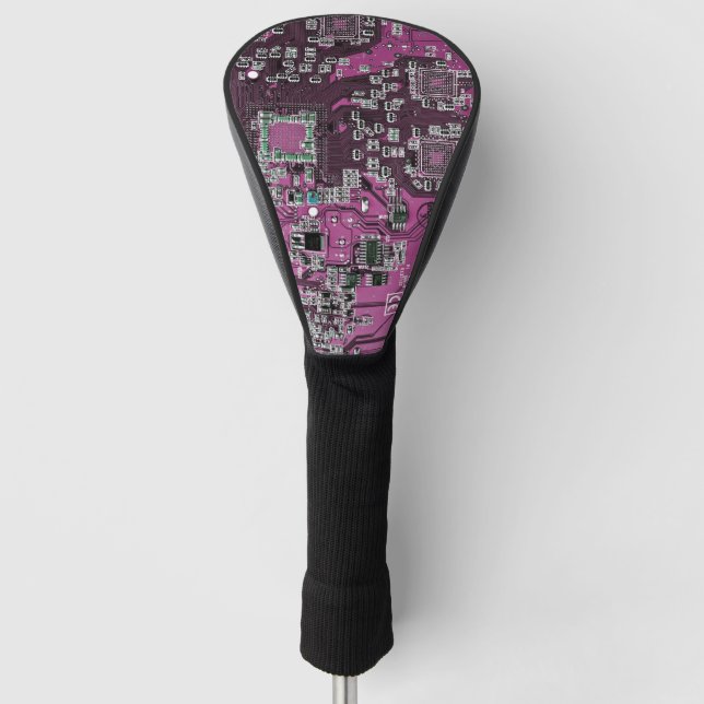 Printed Circuit Assembly PCB Purple Circuit Board Golf Head Cover (Front)