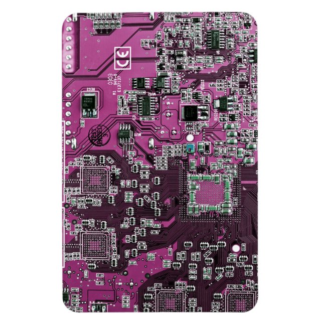 Printed Circuit Assembly PCB Purple Circuit Board Magnet (Vertical)