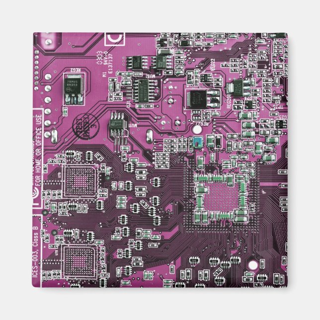 Printed Circuit Assembly PCB Purple Circuit Board Magnet (Front)