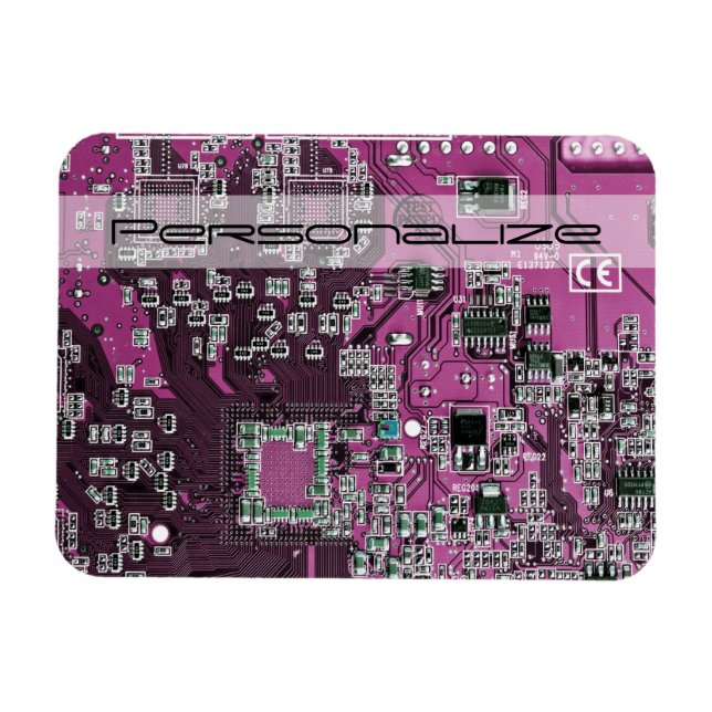 Printed Circuit Assembly PCB Purple Circuit Board Magnet (Horizontal)