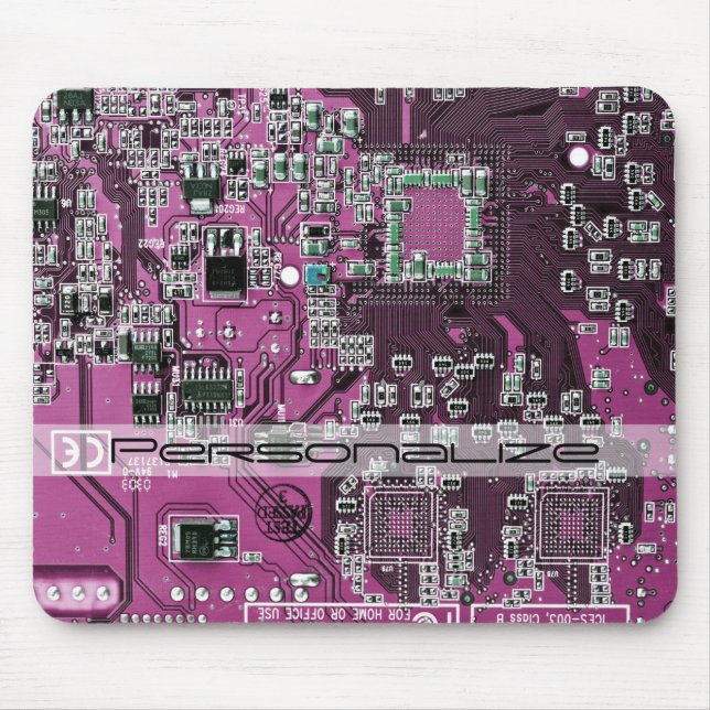 Printed Circuit Assembly PCB Purple Circuit Board Mouse Mat (Front)