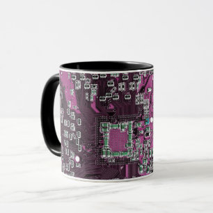 Printed Circuit Assembly PCB Purple Circuit Board Mug
