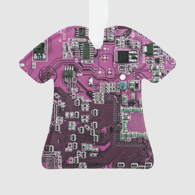Printed Circuit Assembly PCB Purple Circuit Board Ornament (Front)