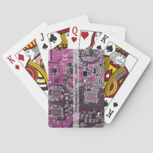 Printed Circuit Assembly PCB Purple Circuit Board Playing Cards