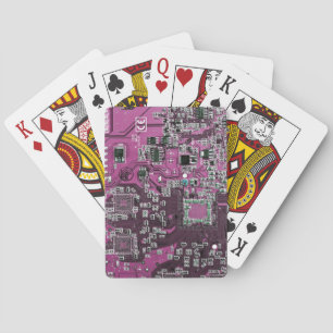 Printed Circuit Assembly PCB Purple Circuit Board Playing Cards