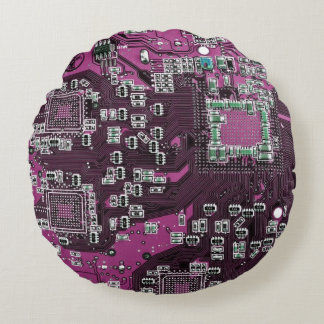 Printed Circuit Assembly PCB Purple Circuit Board Round Cushion