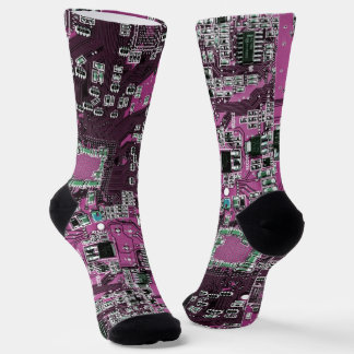 Printed Circuit Assembly PCB Purple Circuit Board Socks