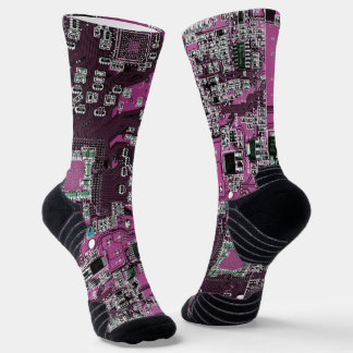 Printed Circuit Assembly PCB Purple Circuit Board Socks
