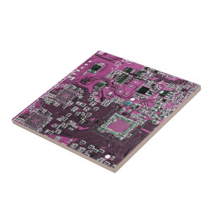 Printed Circuit Assembly PCB Purple Circuit Board Tile