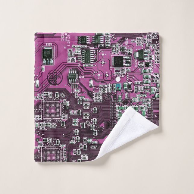 Printed Circuit Assembly PCB Purple Circuit Board Wash Cloth (Wash Cloth)