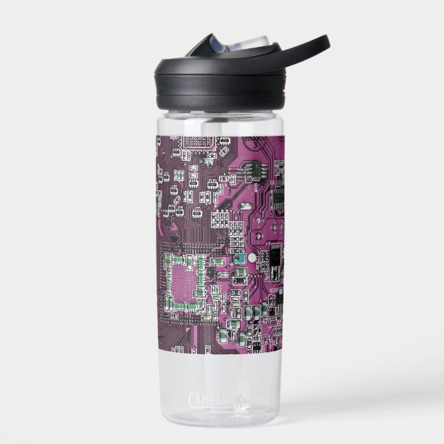 Printed Circuit Assembly PCB Purple Circuit Board Water Bottle (Left)