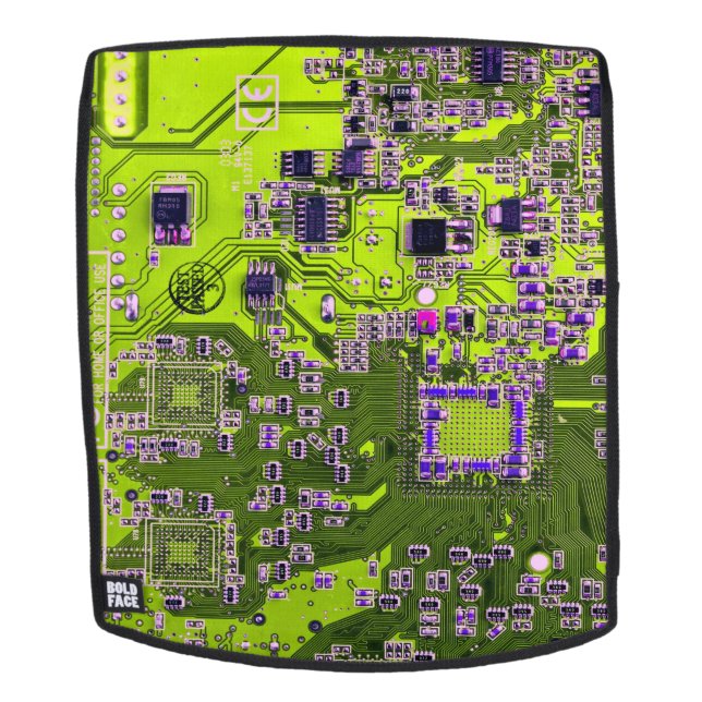 Printed Circuit Assembly PCB Yellow Circuit Board Backpack (Removable Face)