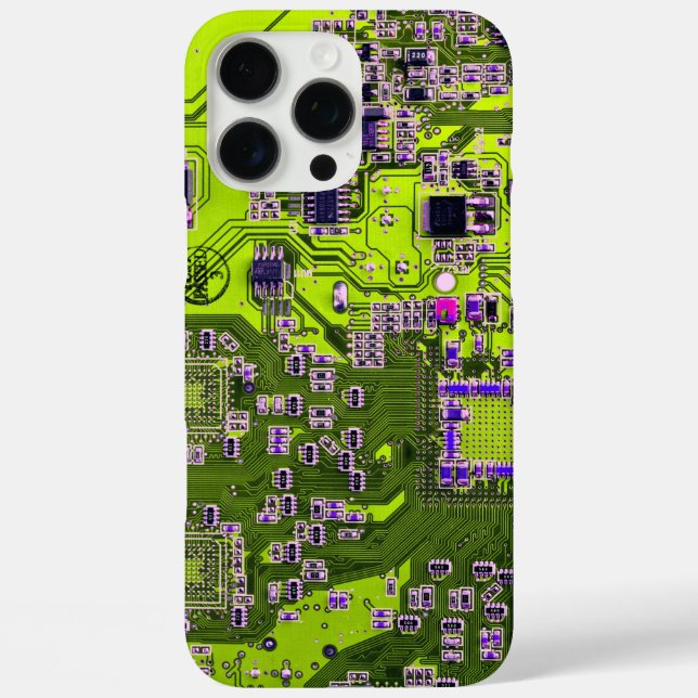 Printed Circuit Assembly PCB Yellow Circuit Board Case-Mate iPhone Case (Back)