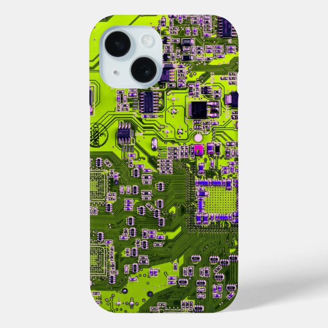 Printed Circuit Assembly PCB Yellow Circuit Board Case-Mate iPhone Case (Back)