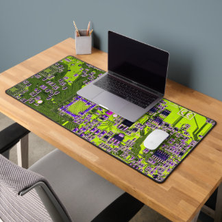 Printed Circuit Assembly PCB Yellow Circuit Board Desk Mat