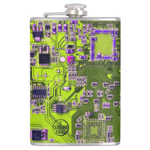 Printed Circuit Assembly PCB Yellow Circuit Board Hip Flask