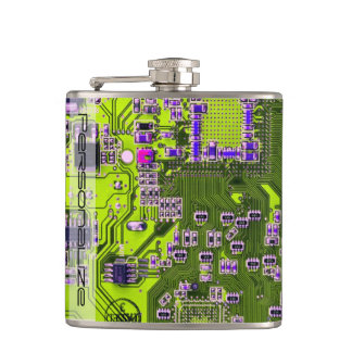 Printed Circuit Assembly PCB Yellow Circuit Board Hip Flask