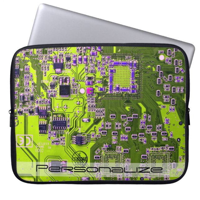 Printed Circuit Assembly PCB Yellow Circuit Board Laptop Sleeve (Front)