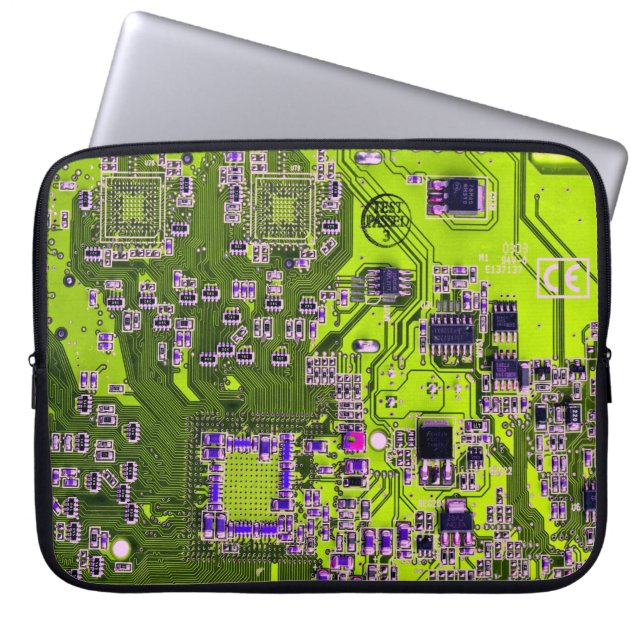 Printed Circuit Assembly PCB Yellow Circuit Board Laptop Sleeve (Front)