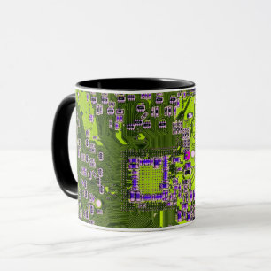 Printed Circuit Assembly PCB Yellow Circuit Board Mug