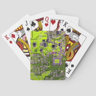 Printed Circuit Assembly PCB Yellow Circuit Board Playing Cards
