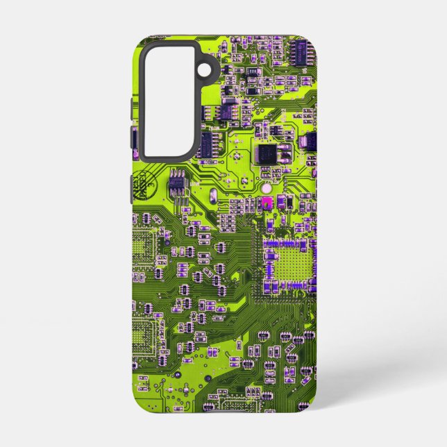 Printed Circuit Assembly PCB Yellow Circuit Board Samsung Galaxy S21 Case (Back)