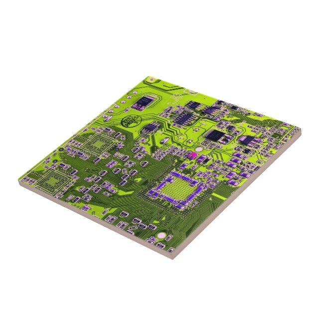 Printed Circuit Assembly PCB Yellow Circuit Board Tile (Side)