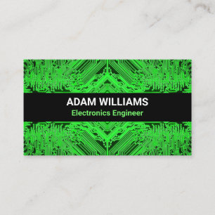 Printed Circuit Board (PCB) Modern Green Business Card