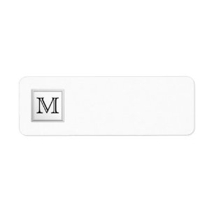 Printed Custom Monogram. Black and White.