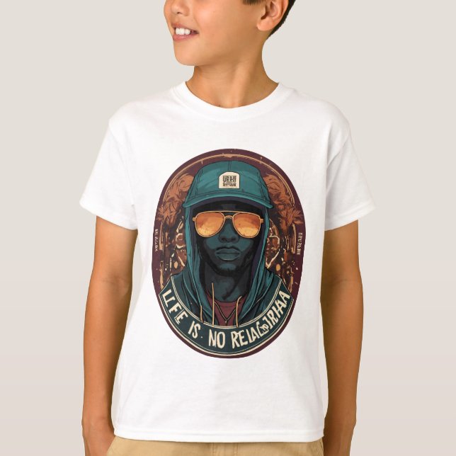  Printed Face Design T-shirts For Kids Boys (Front)