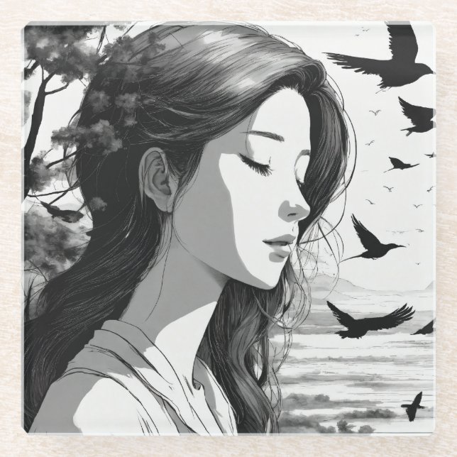 Printed  glass coaster (Front)