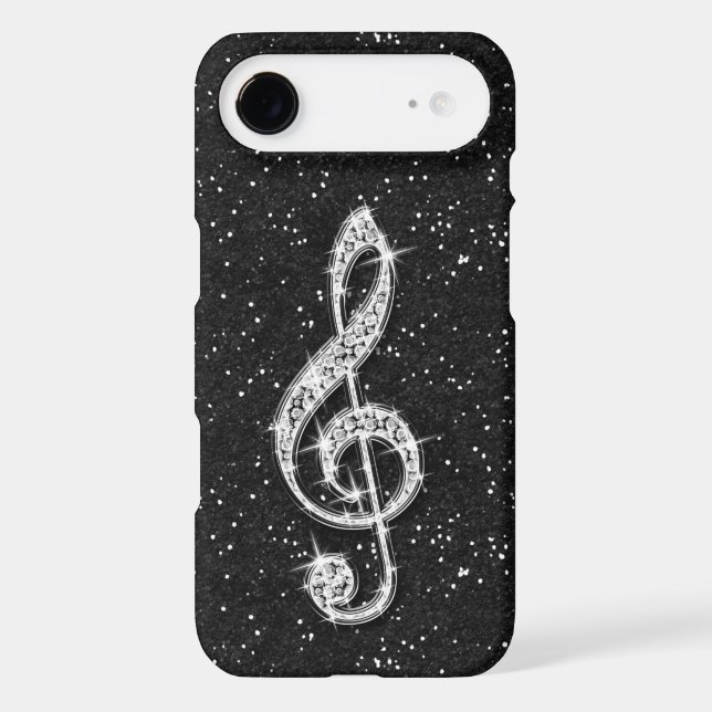 Printed Glitzy Sparkly Diamond Music Note Case-Mate Samsung Galaxy Case (Back)