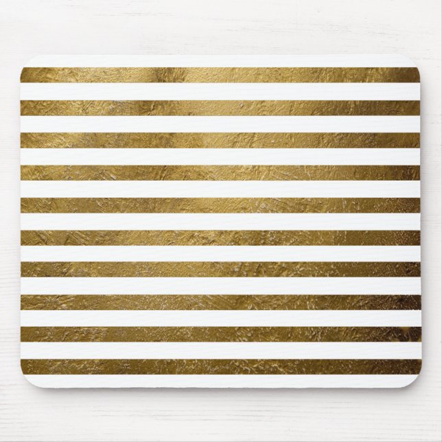printed golden colour stripes mouse mat (Front)