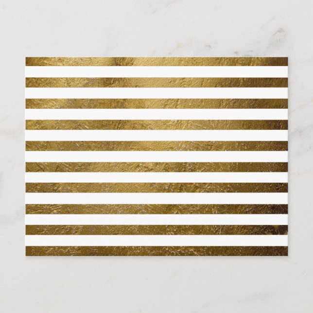 printed golden colour stripes postcard (Front)
