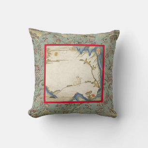 PRINTED PILLOW COTTON JAPANESE BUNNY AND MOON