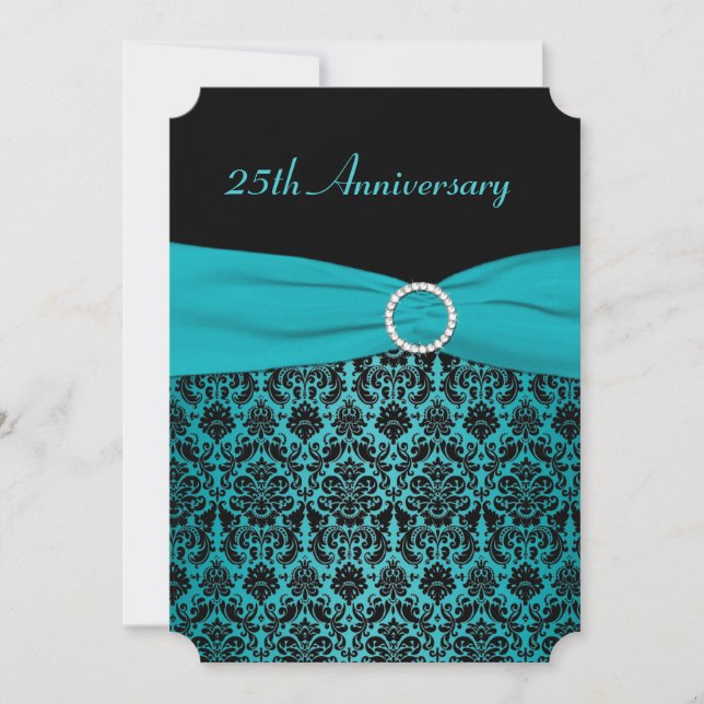 PRINTED RIBBON 25th Anniversary Invitation (Front)