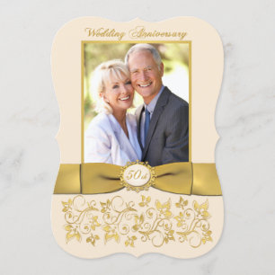 PRINTED RIBBON 50th Anniversary Invite