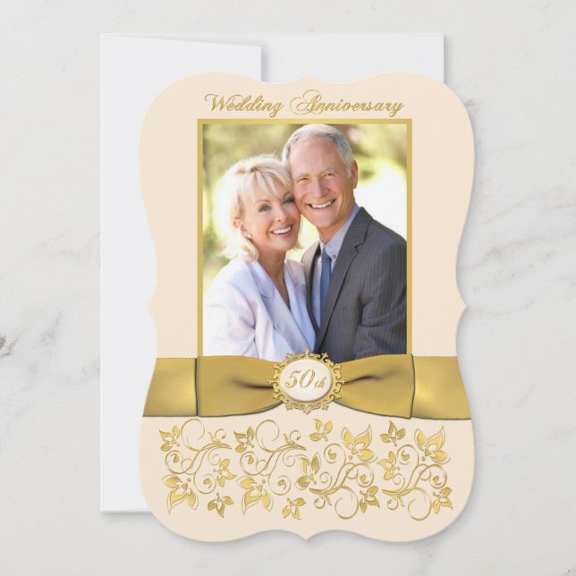 PRINTED RIBBON 50th Anniversary Invite 2 (Front)