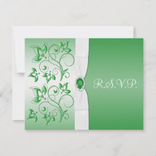 PRINTED RIBBON Emerald Green, White Reply Card