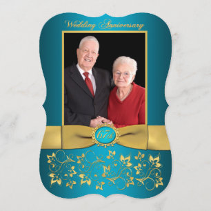 PRINTED RIBBON Fancy Shape 67th Anniversary Invite