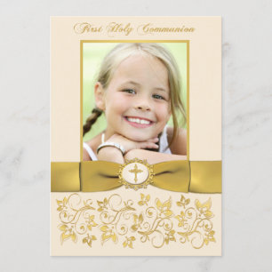 PRINTED RIBBON Holy Communion Photo Invite