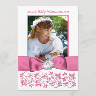 PRINTED RIBBON Holy Communion Photo Thank You