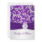 PRINTED RIBBON Royal Purple and Silver Damask