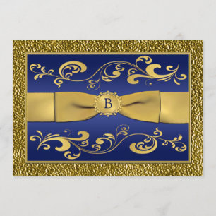 PRINTED RIBBON Scrolls 40th Anniversary Invitation